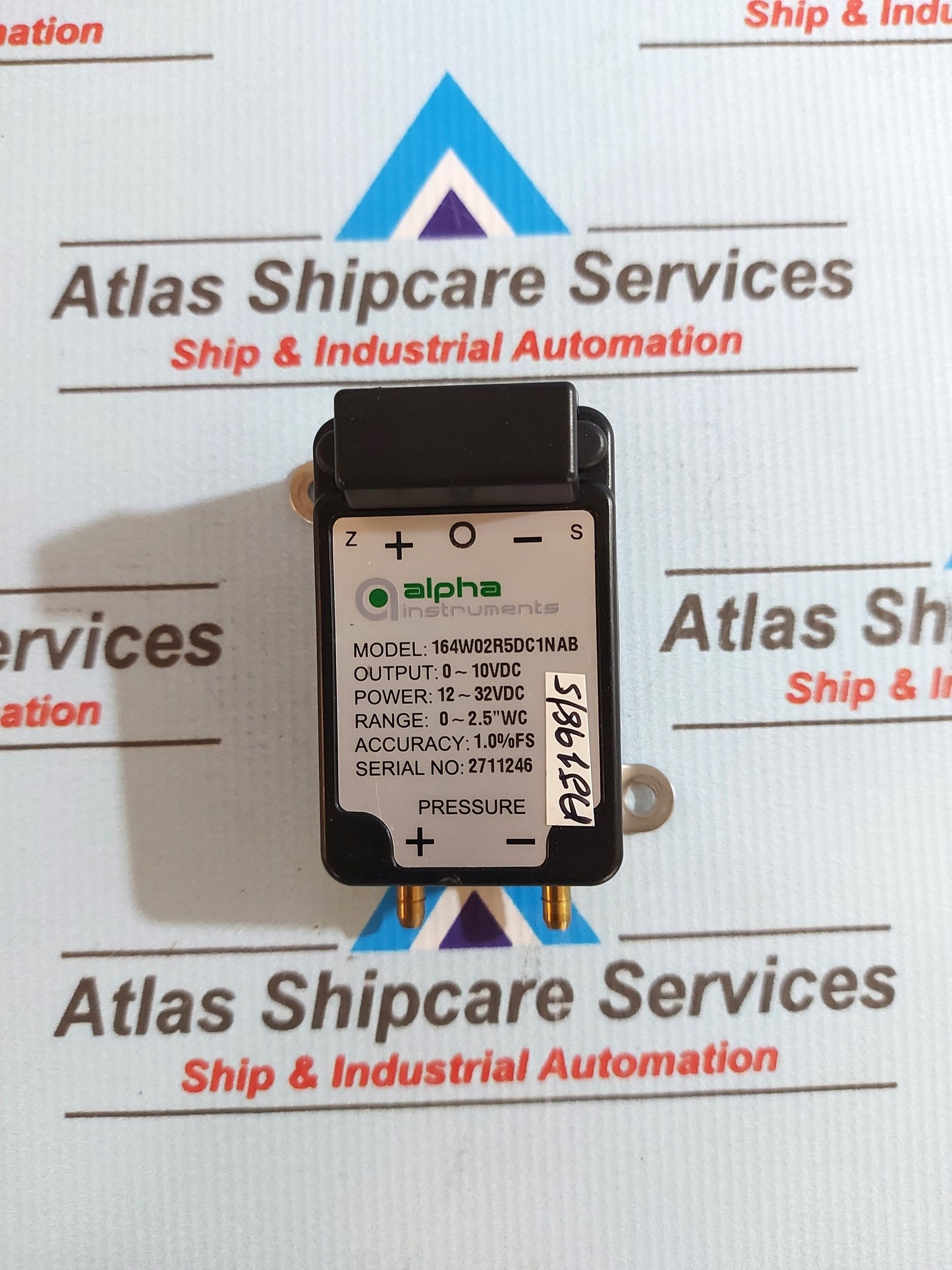 ALPHA INSTRUMENTS 164 LOW DIFFERENTIAL PRESSURE TRANSDUCER 164W02R5DC1NAB 0~10V