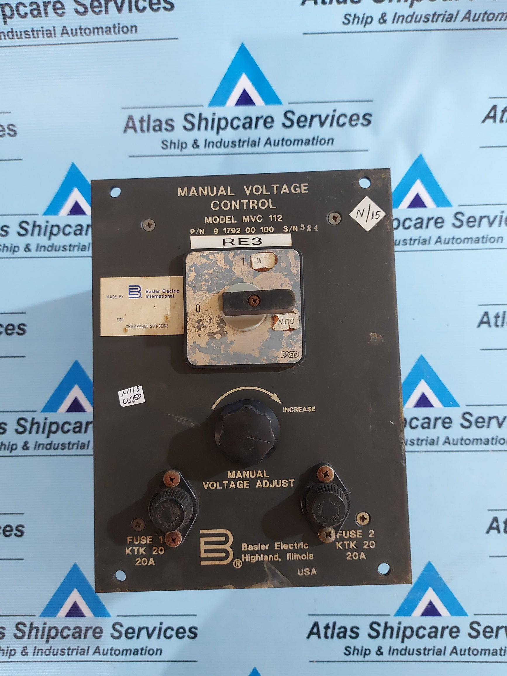 BASLER ELECTRIC MVC 112 MANUAL VOLTAGE CONTROL – Atlas