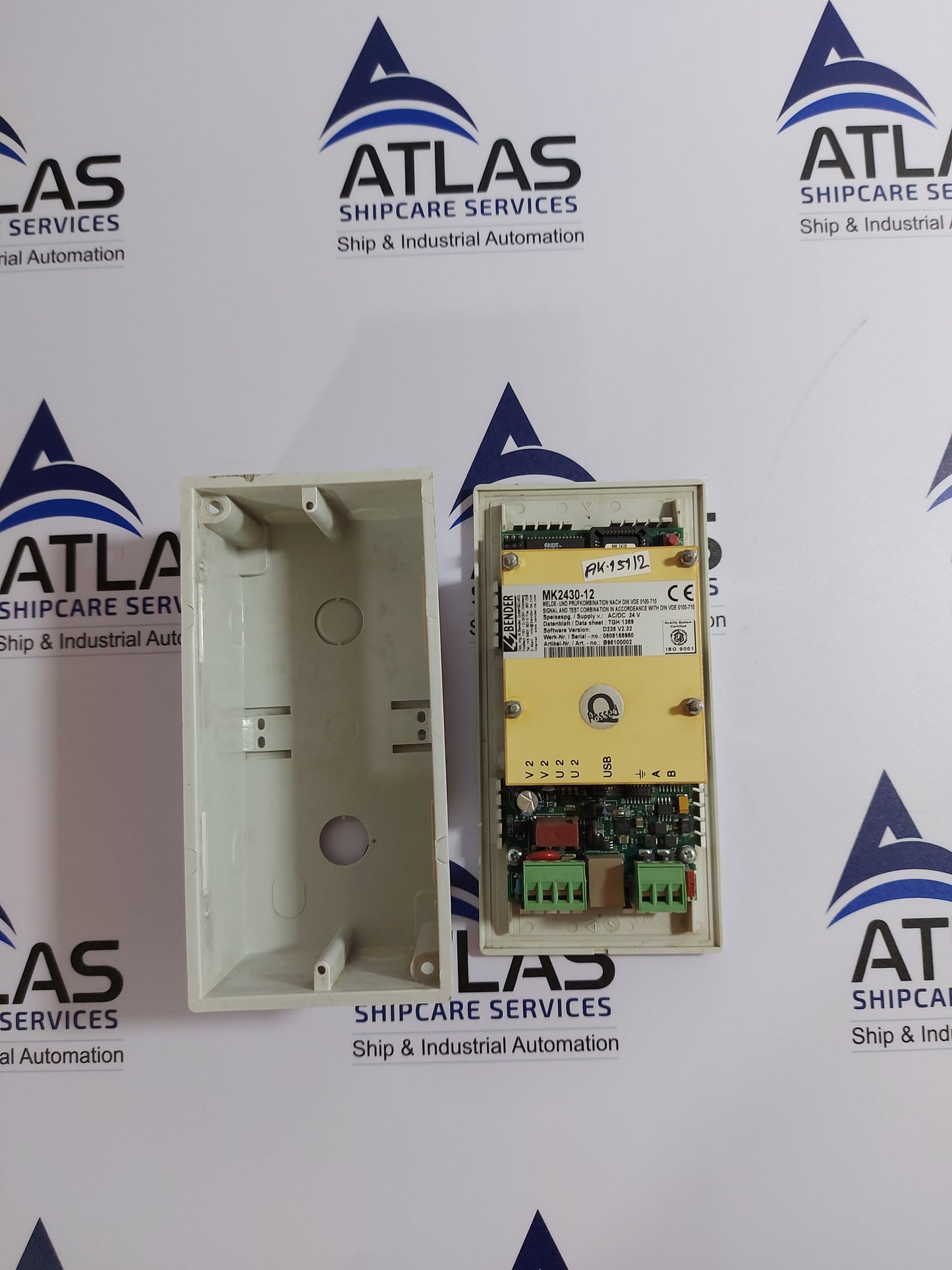 BENDER MK2430-12 SIGNAL AND TEST COMBINATION IN ACCORDEANCE WITH DIN VDE 0100-710