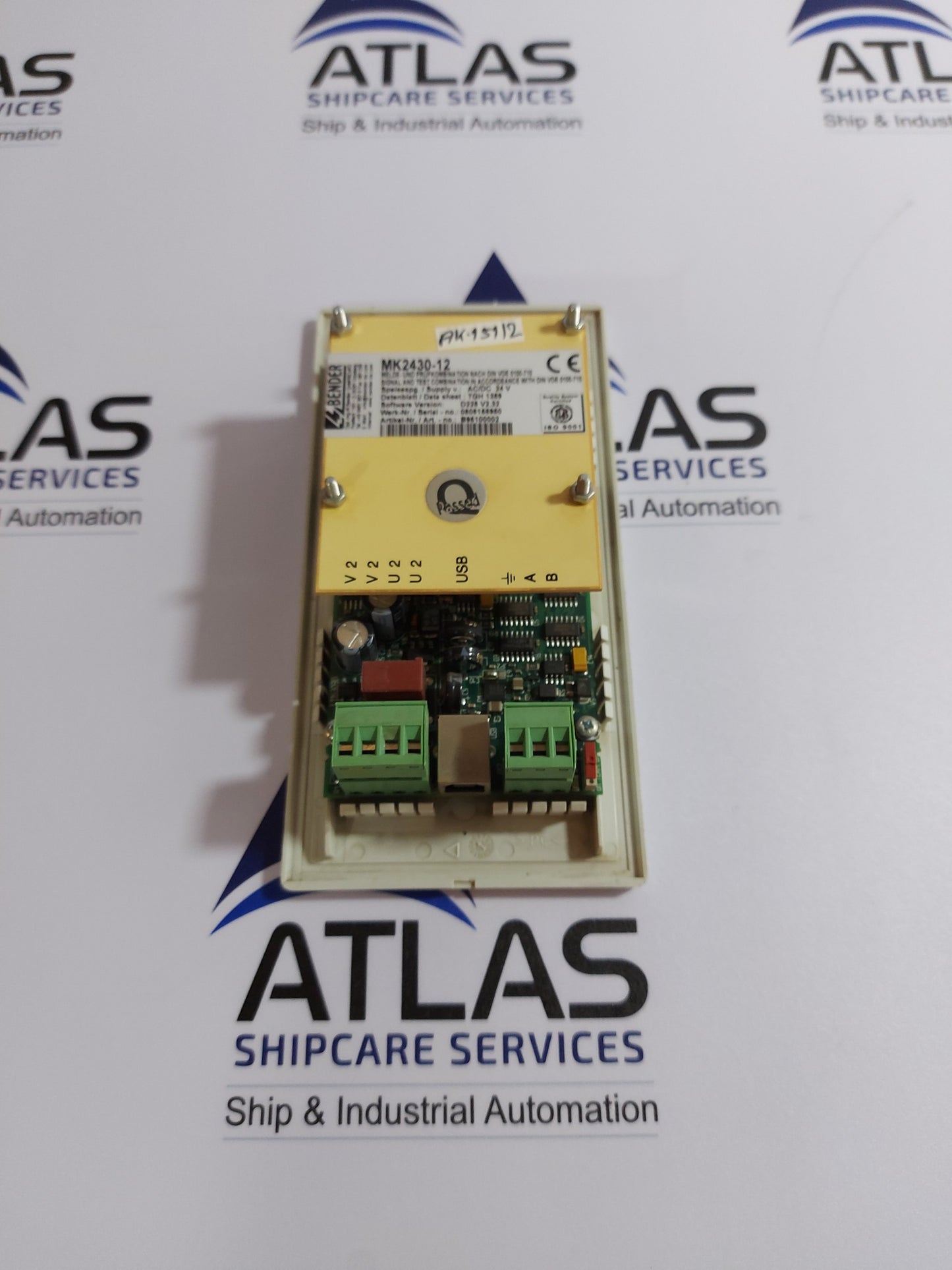 BENDER MK2430-12 SIGNAL AND TEST COMBINATION IN ACCORDEANCE WITH DIN VDE 0100-710