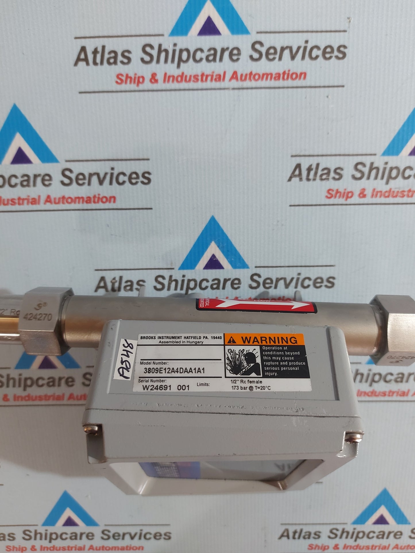 BROOKS MR3809 VARIABLE AREA FLOW METER 3809E12A4DAA1A1