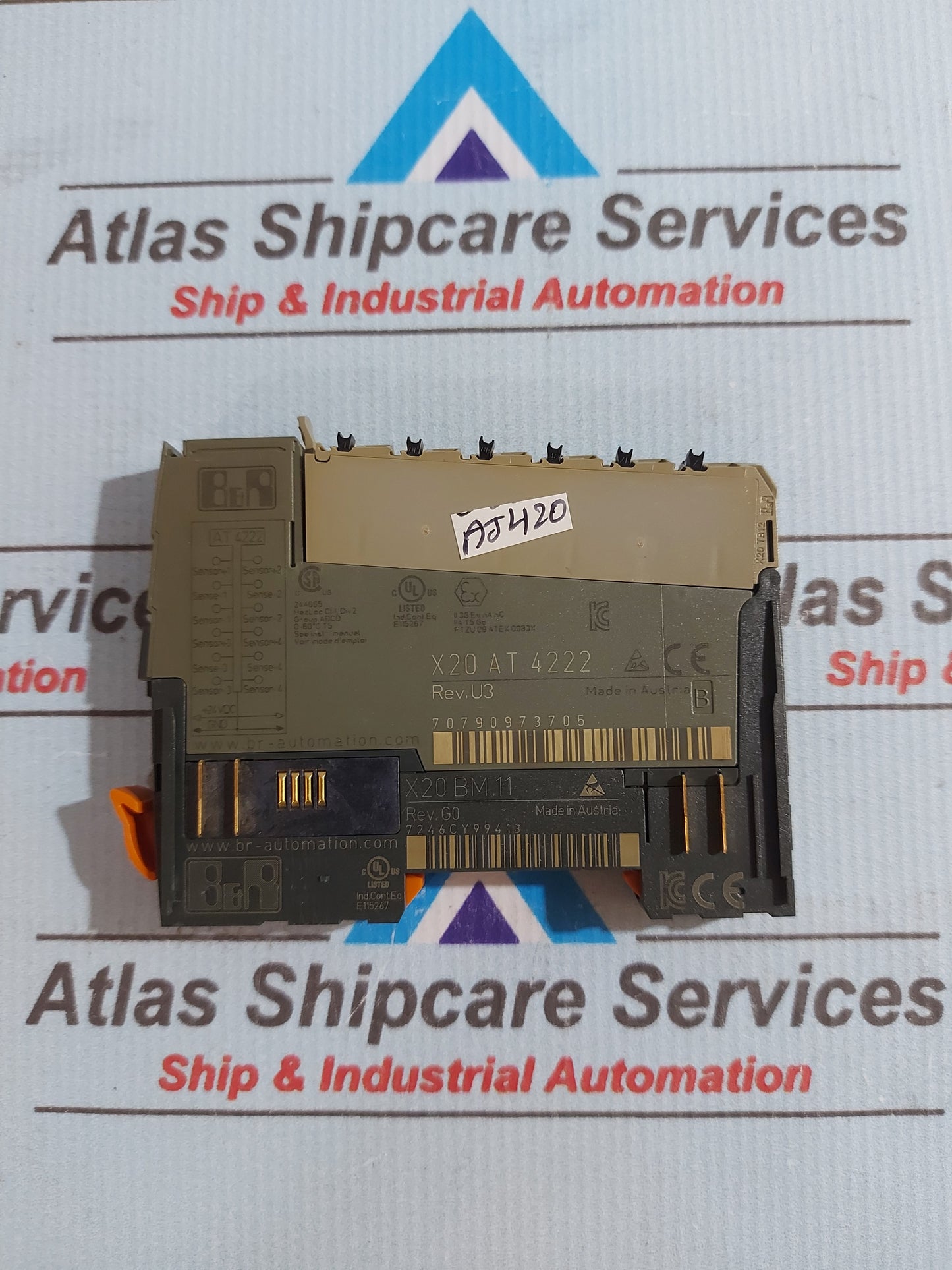 B&R AUTOMATION X20 AT 4222 BUS MODULE REV.U3
