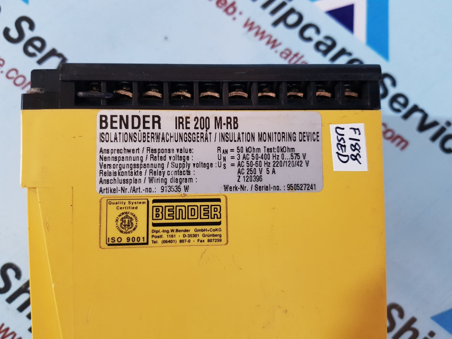 Bender IRE 200 M-RB Insulation Monitoring Device