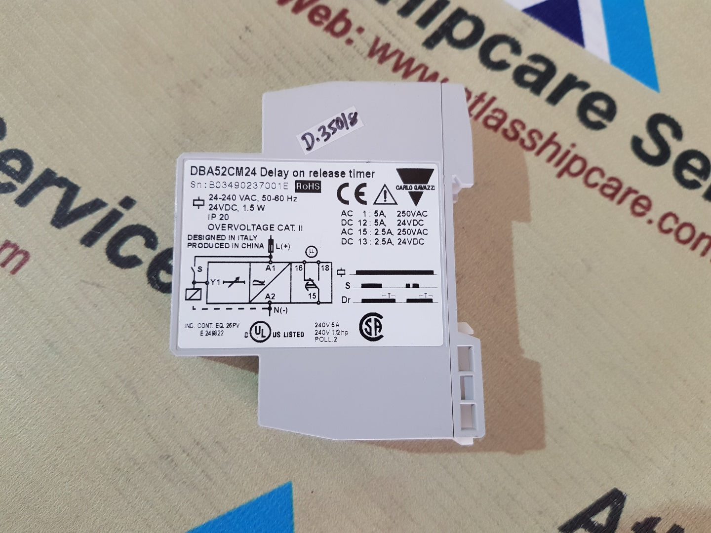 CARLO GAVAZZI DBA52CM24 DELAY ON RELEASE TIMER