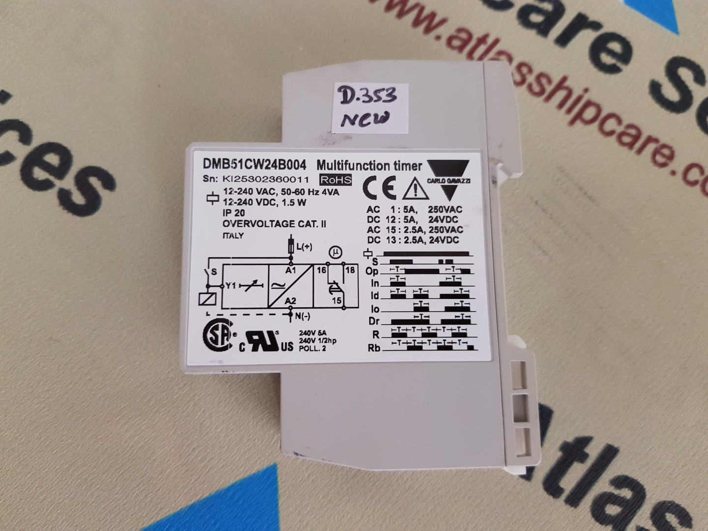 CARLO GAVAZZI DMB51CW24B004 MULTIFUNCTION TIMER