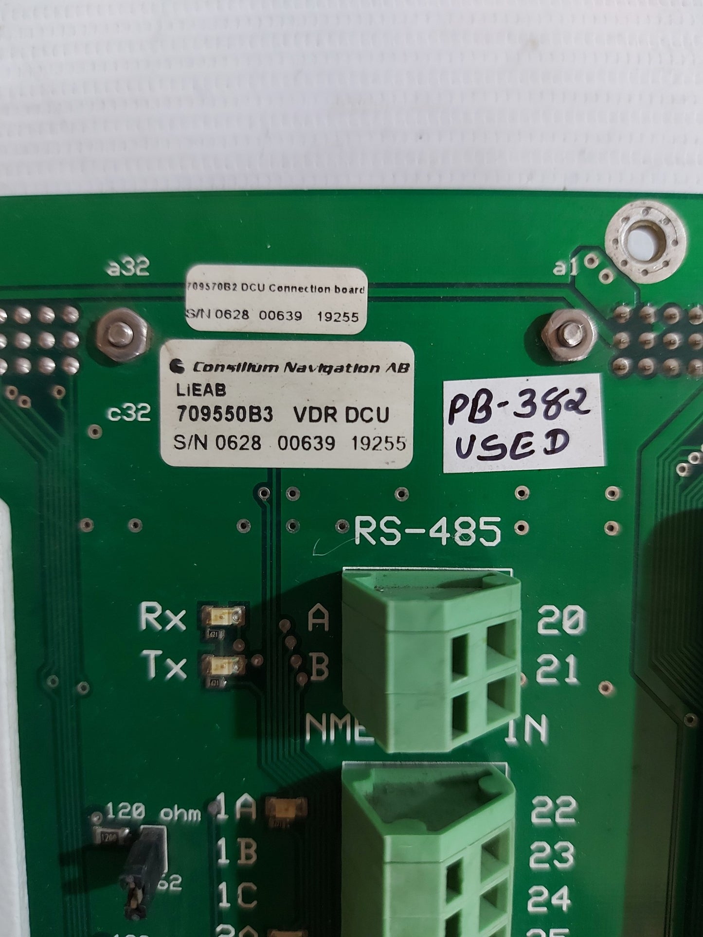 CONSILIUM 709570B VDR DCU CONNECTION BOARD 709550B3 PB382
