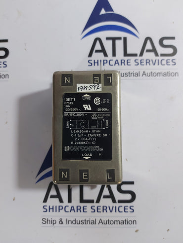 CORCOM 10ET1 F7313 EMI FILTER 10A 120/250V~ 50/60Hz