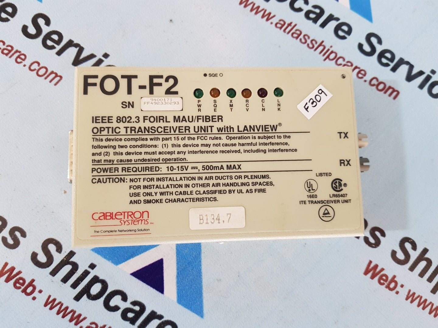 Cabletron FOT-F2 Optic Transceiver Unit