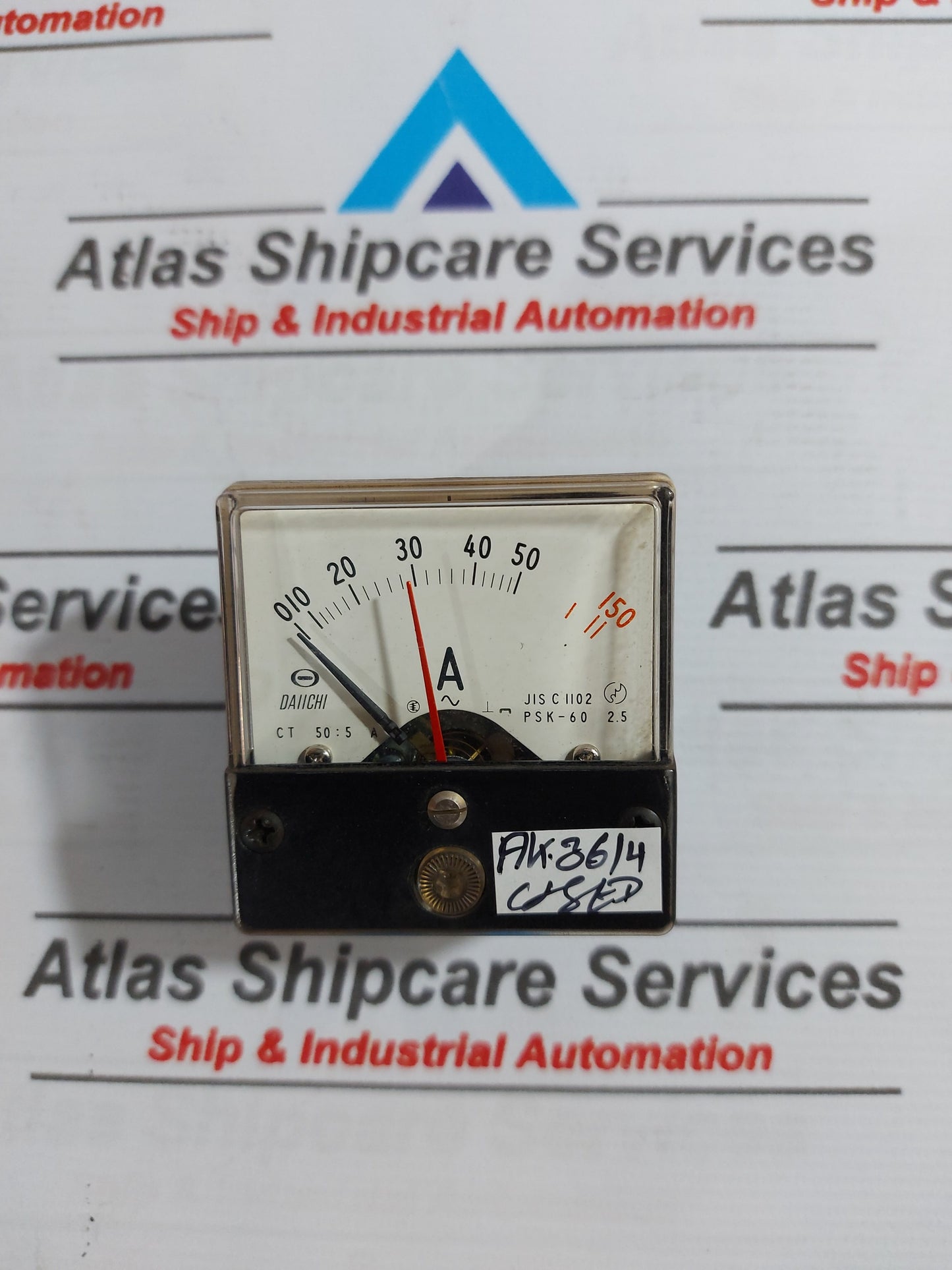 DAIICHI PSK-60 PANEL AMPERE METER JIS C 1102 0 TO 150