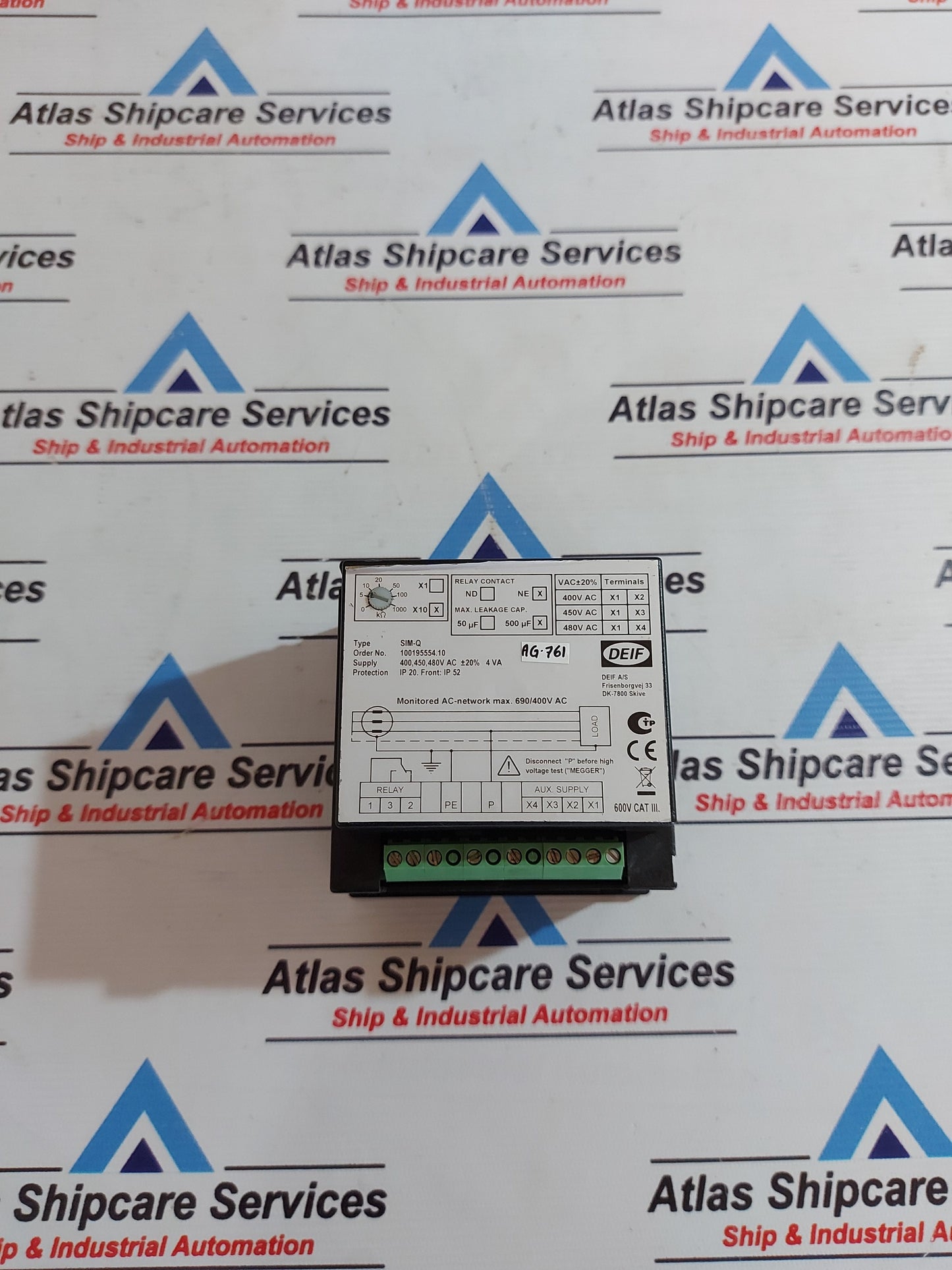 DEIF SIM-Q INSULATION MONITOR 100195554.10 AG761