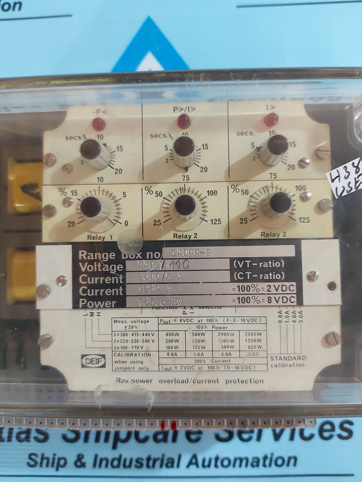 DEIF GEPIMAX-3NGS REV.POWER OVERLOAD/CURRENT PROTECTION
