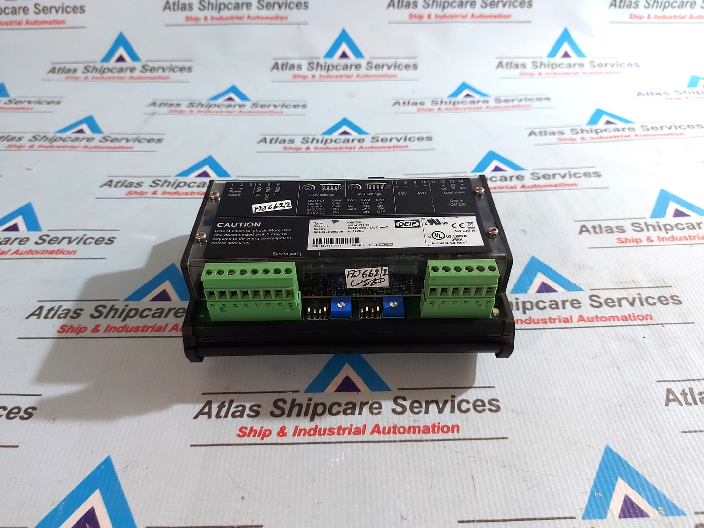 DEIF IOM 220 ANALOG OUTPUT MODULE 12/24VDC 2A CLASS 2