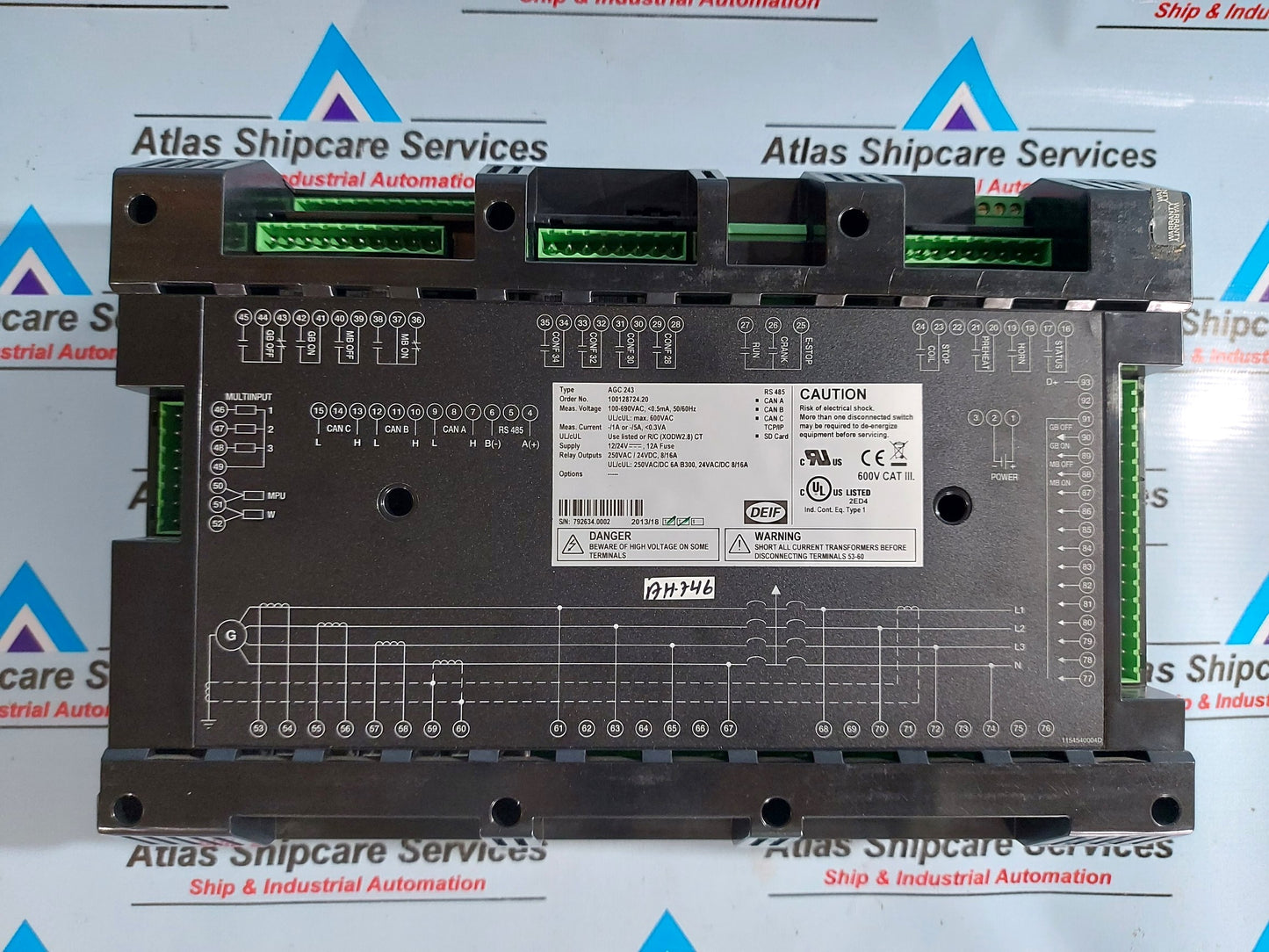 DEIF MULTI-LINE AGC 243 ADVANCED GENSET CONTROLLER