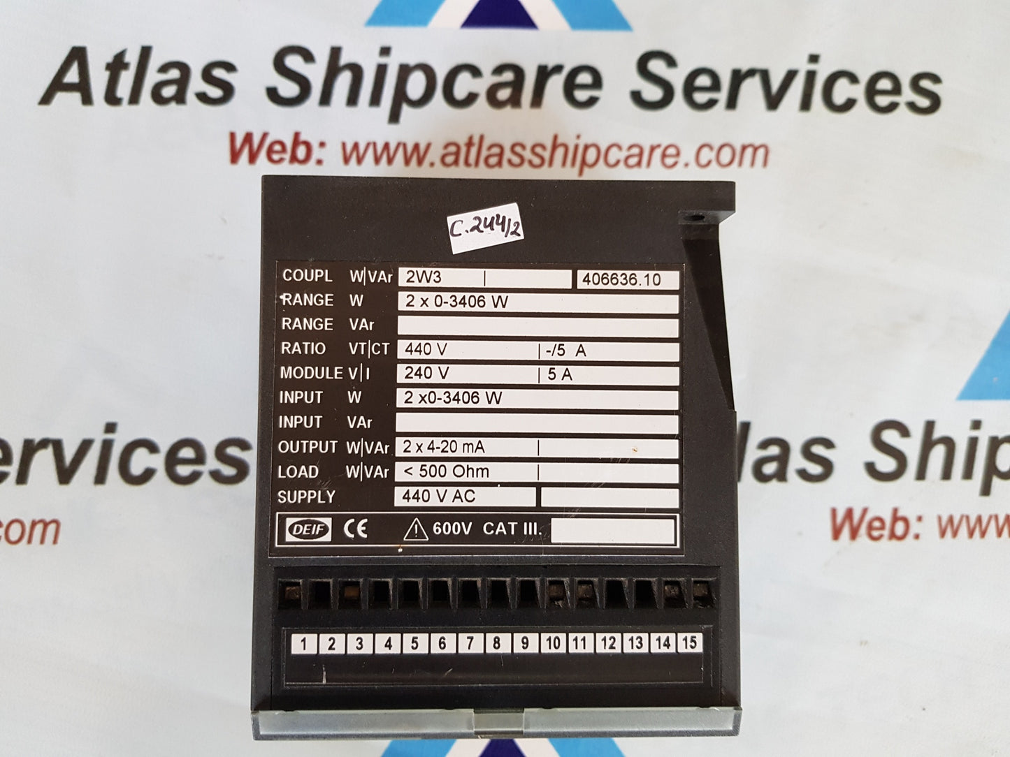 DEIF TAX-312DG OUTPUT POWER TRANSDUCER