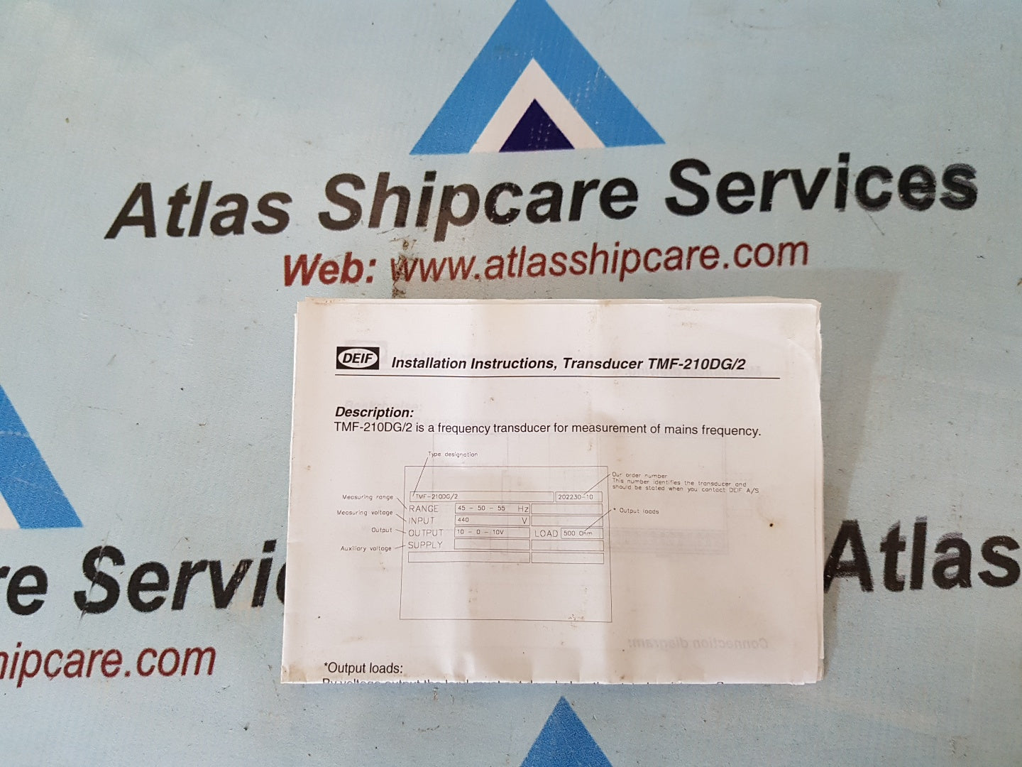 DEIF TMF-210DG/2 FREQUENCY TRANSDUCER