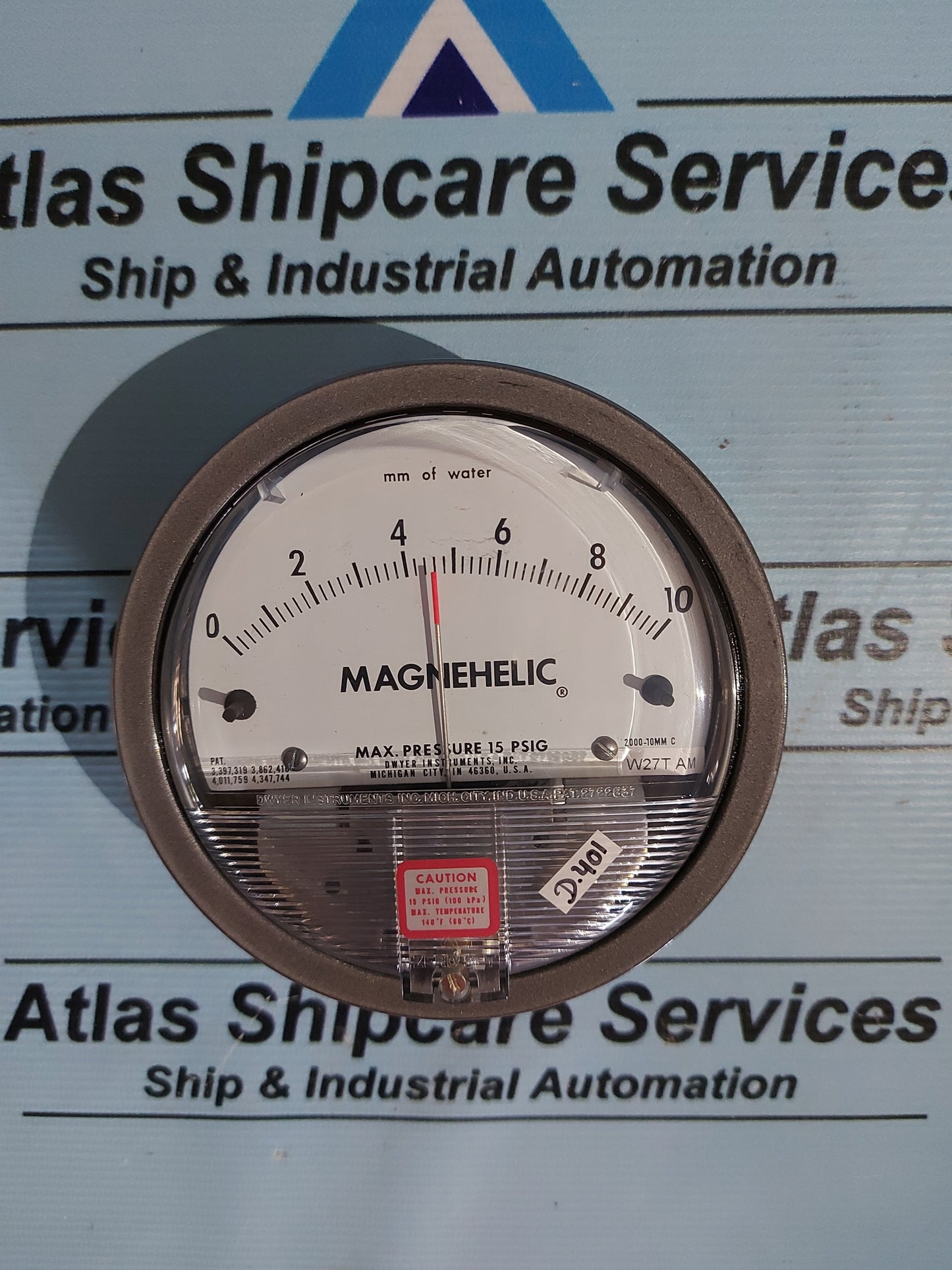 DWYER INSTRUMENTS 2000-10MM C DIFFERENTIAL PRESSURE GAUGE