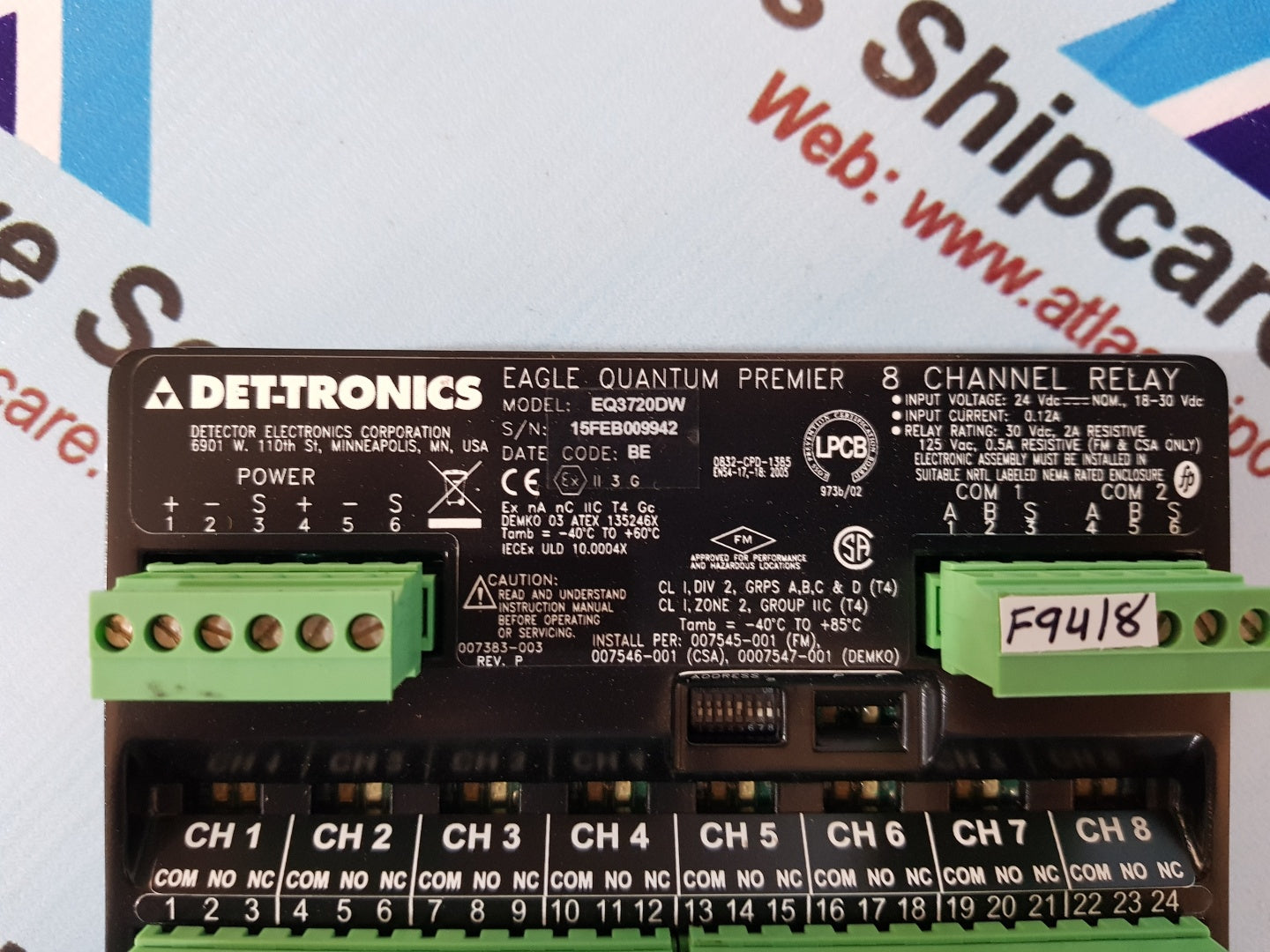 Det-Tronics EQ3720DW Eagle Quantum Premier 8 Channel Relay
