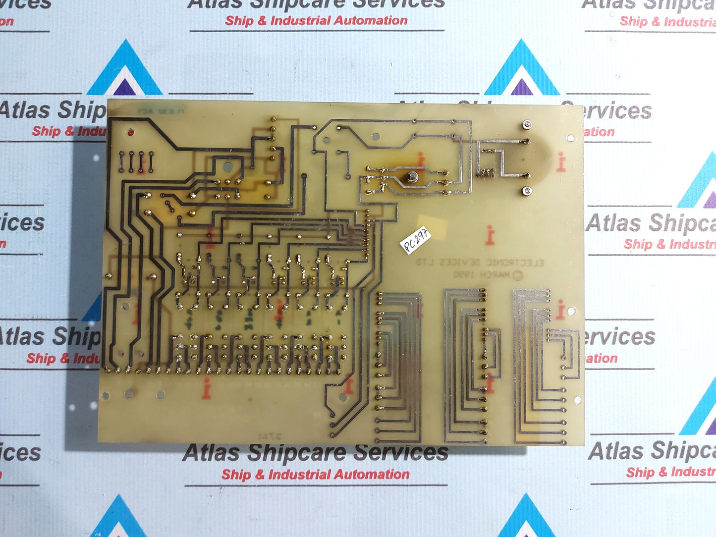 ELECTRONIC DEVICE LTD 2721 PCB CARD
