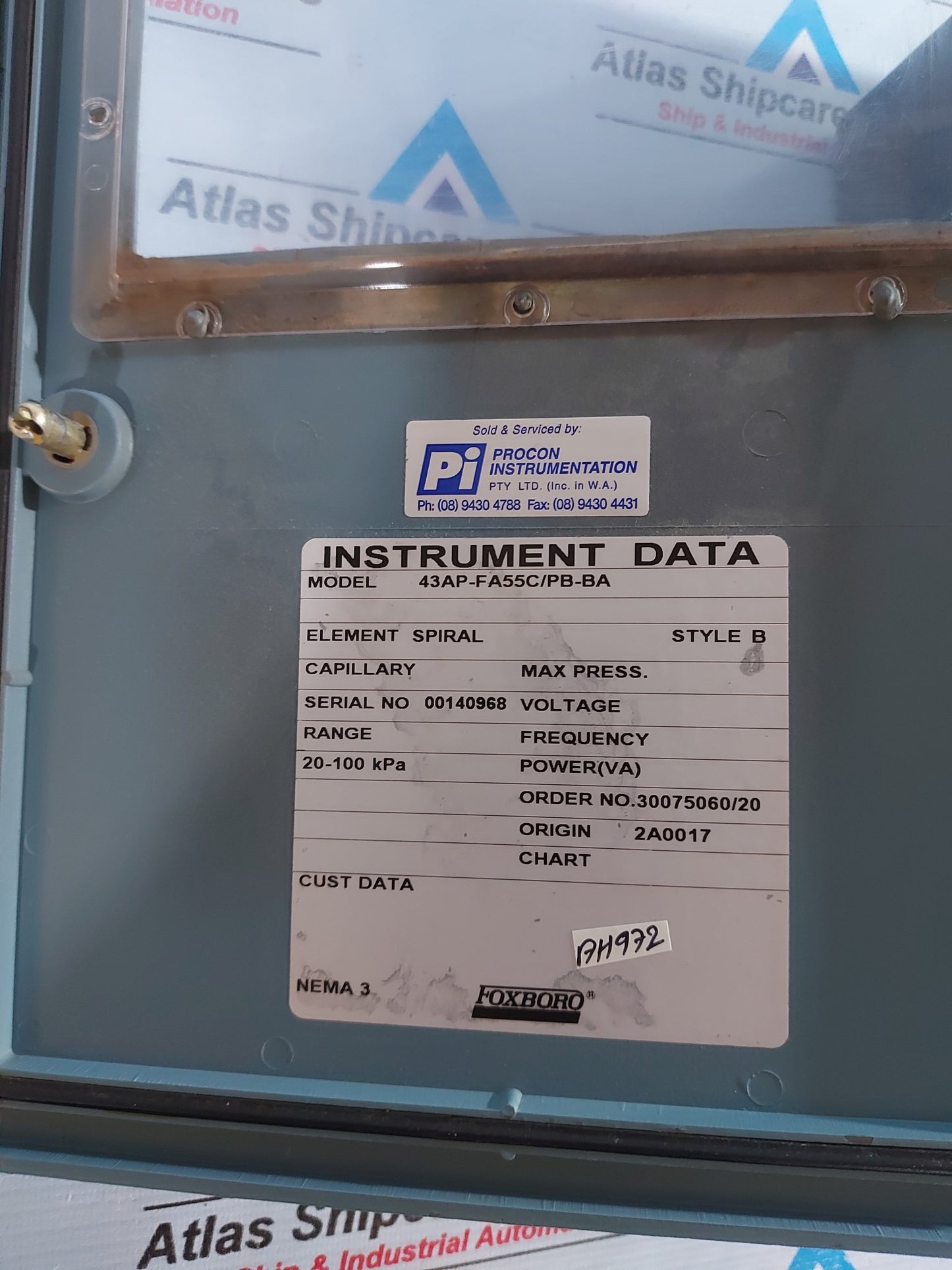 FOXBORO 43AP-FA55C/PB-BA PNEUMATIC CONTROLLER