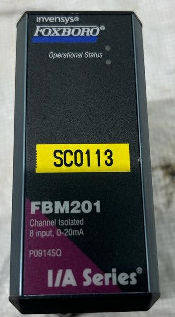 FOXBORO INVENSYS P0914SQ FBM201 CHANNEL ISOLATED 8 INPUT,0-20mA