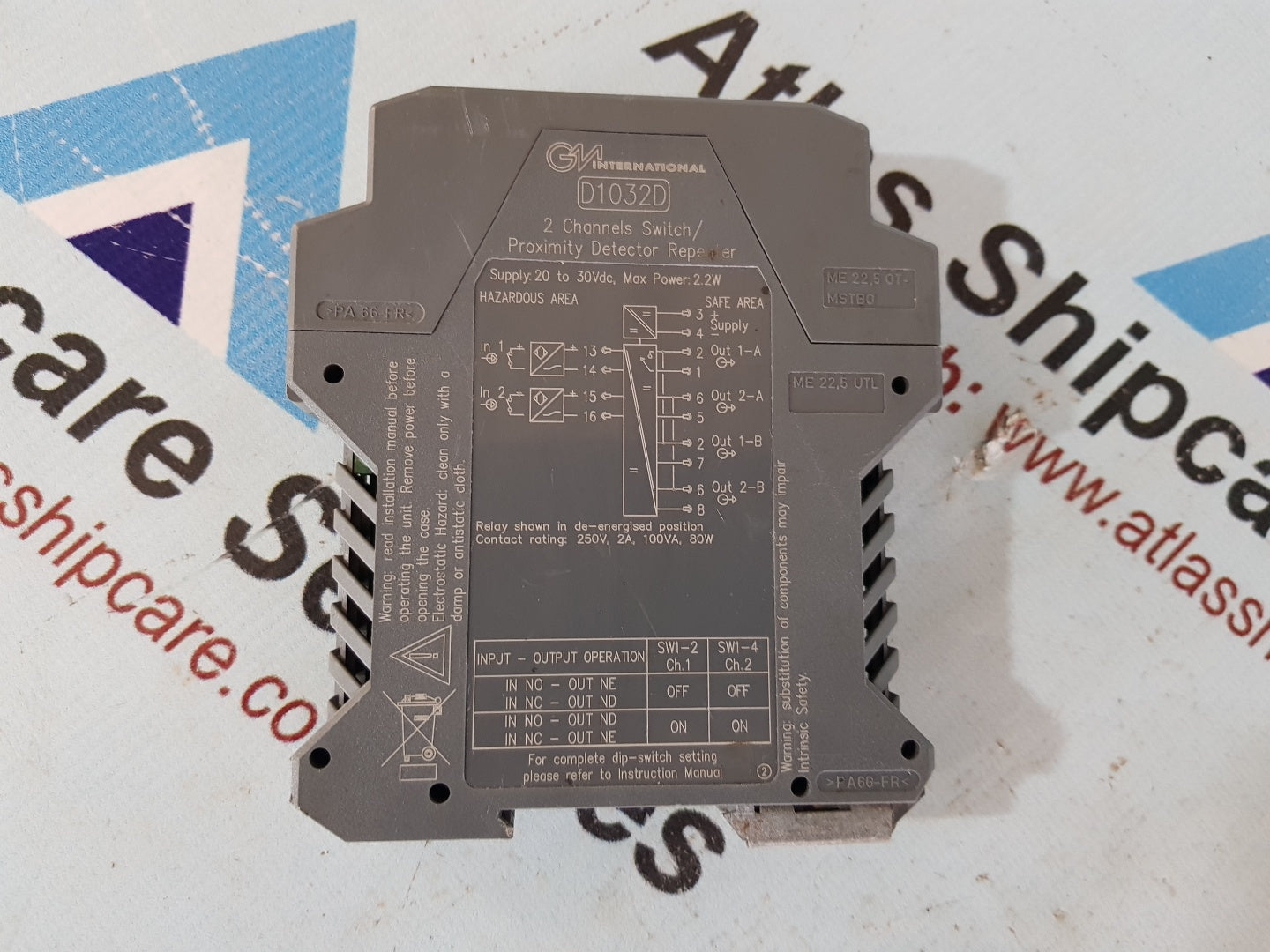 G.M. International D1032D 2 Channels Switch/Proximity Detector Repeater