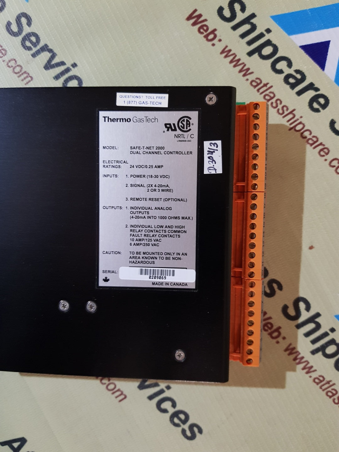 GASTECH SAFE-T-NET 2000 DUAL CHANNEL CONTROLLER