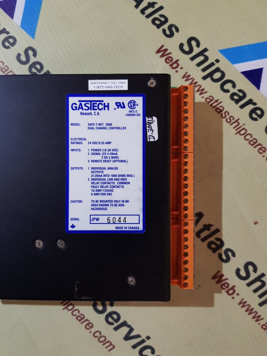 GASTECH SAFE-T-NET 2000 DUAL CHANNEL CONTROLLER