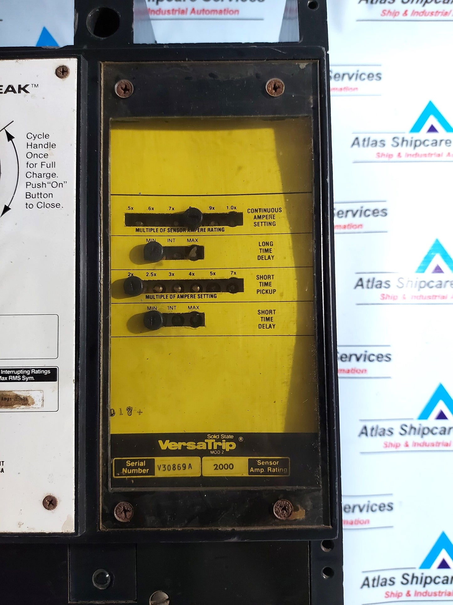 GE POWER BREAK 343L695VAGIRHC CIRCUIT BREAKER 2000 Amps