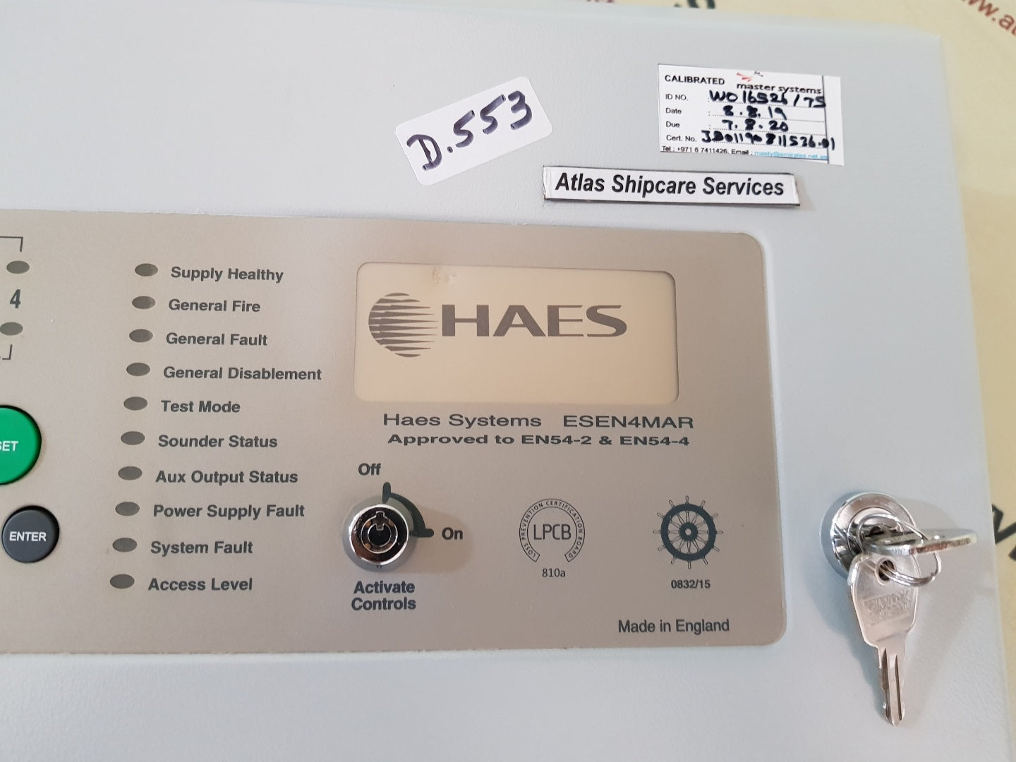 HAES ESEN4MAR ESENTO MARINE FIRE ALARM CONTROL PANEL
