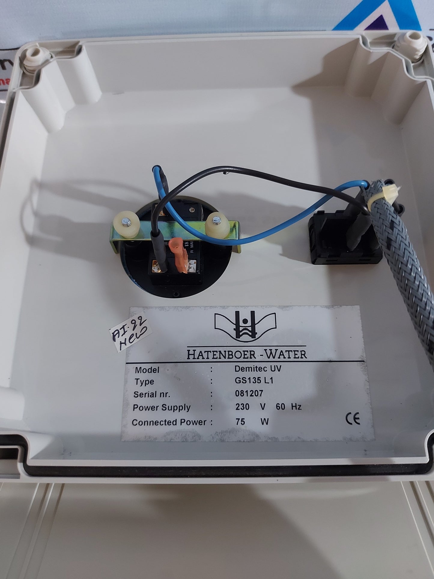 HATENBOER-WATER DEMITEC-UV GS 135 DEMITEC-UV WATER DISINFECTION UNIT
