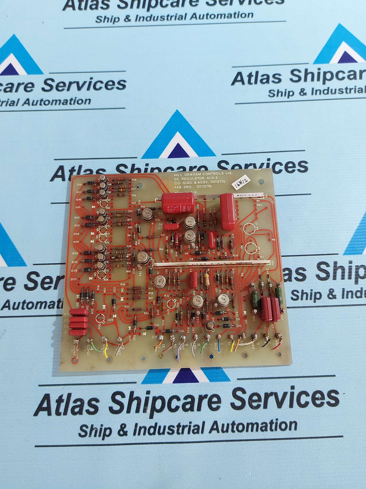 HILL GRAHAM CONTROLS 301D115 DC REGULATOR AUX.2 PCB CARD