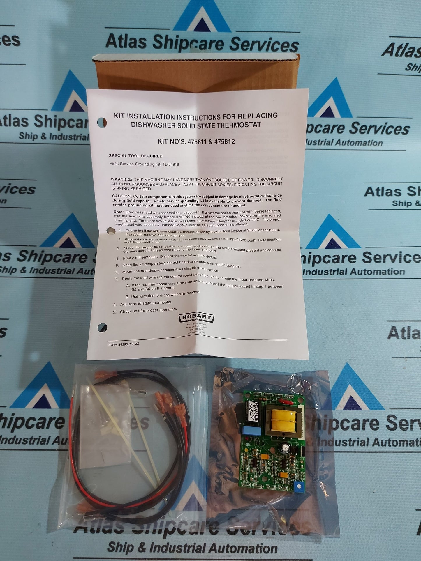 HOBART 475458-1J-120 V DISHWASHER SOLID STATE THERMOSTAT