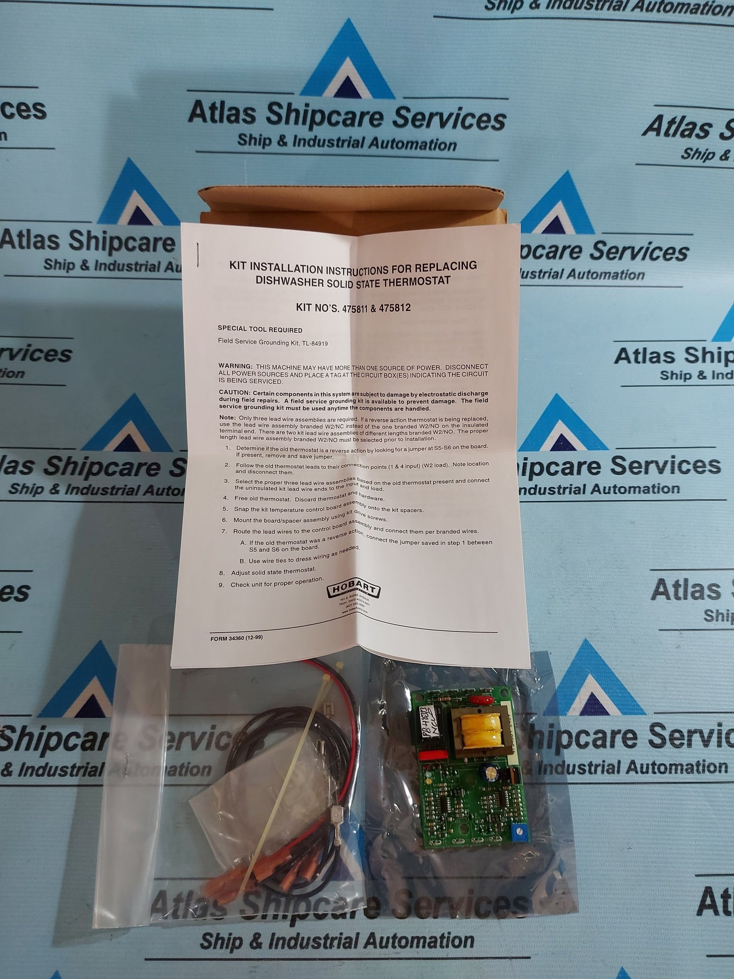 HOBART 475488-F 240V BOARD ASSEMBLY TEMP CONTROL