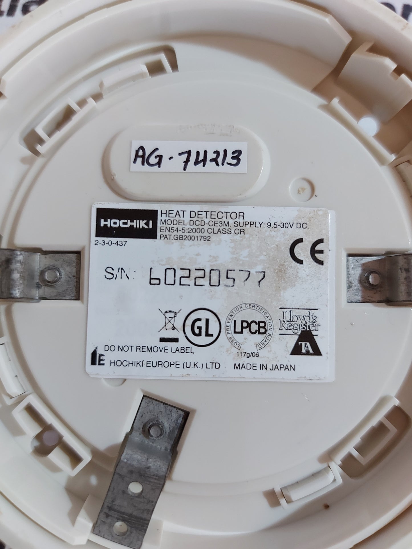 HOCHIKI DCD-CE3M HEAT DETECTOR AG742