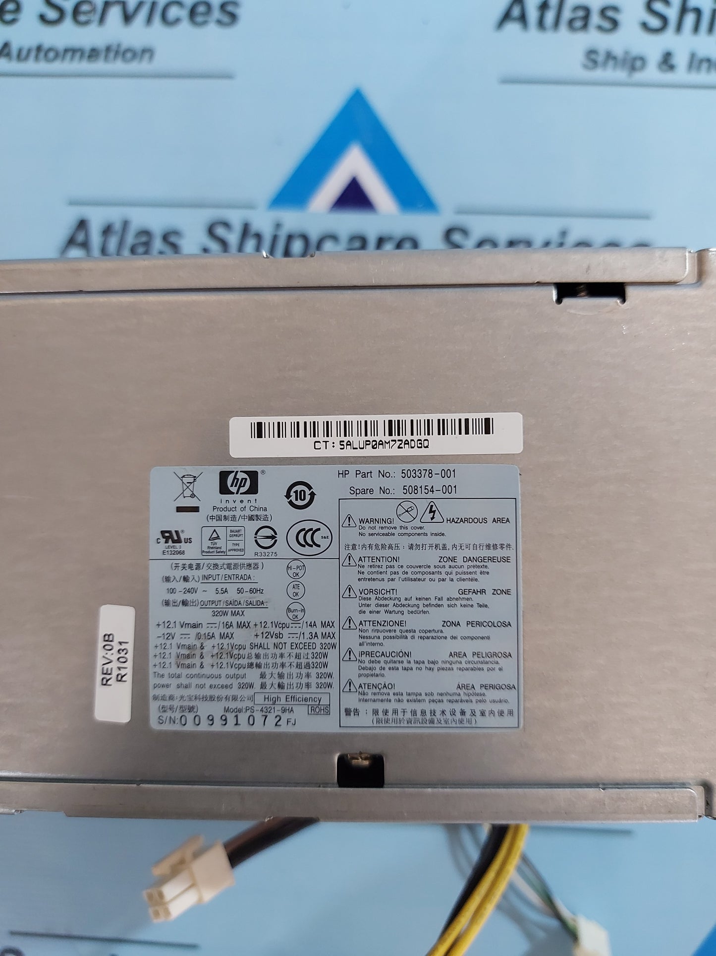 HP ELITE 8000 320W POWER SUPPLY 503378-001 508154-001 PS-4321-9HA