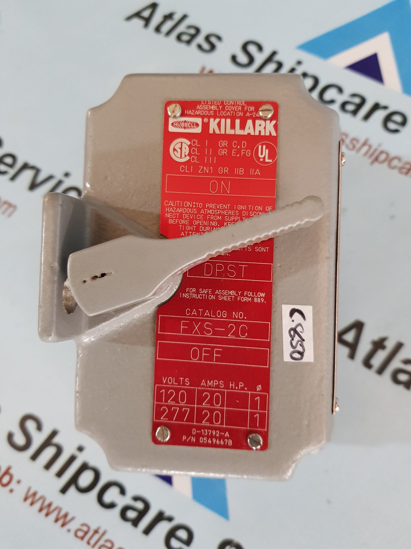 HUBBELL KILLARK FXS-2C TUMBLER SWITCH