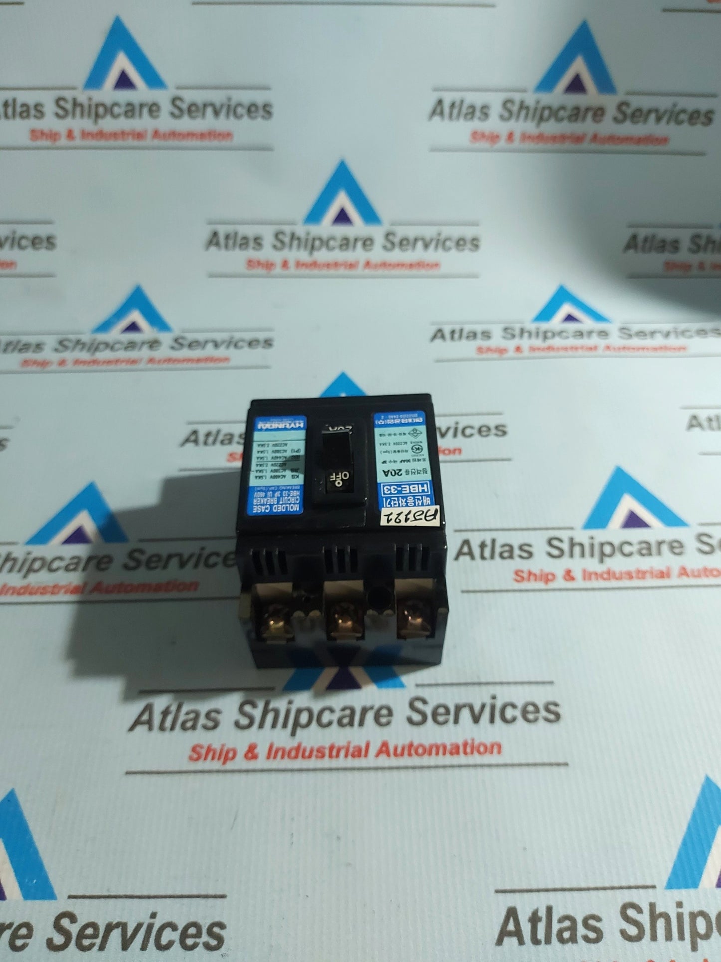 HYUNDAI HBE-33 MOLDED CASE CIRCUIT BREAKER 20A 3P 460V