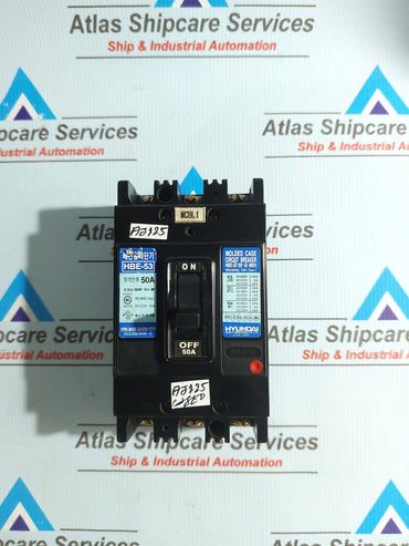 HYUNDAI HBE-53 3P MOLDED CASE CIRCUIT BREAKER 50A 660V