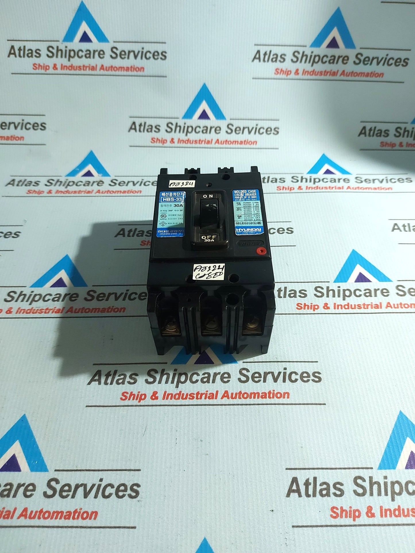 HYUNDAI HBS-33 3P MOLDED CASE CIRCUIT BREAKER 30A 660V