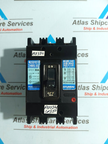 HYUNDAI HBS-33 3P MOLDED CASE CIRCUIT BREAKER 30A 660V