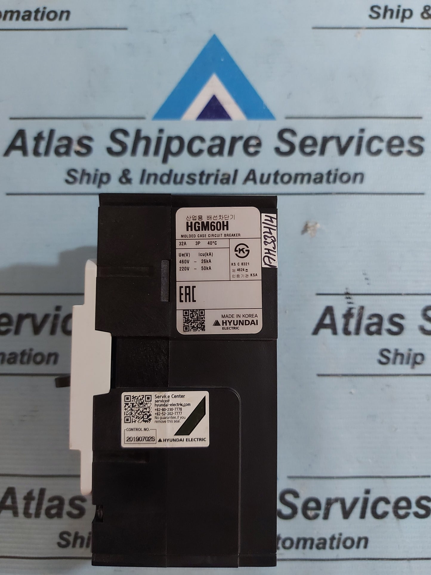 HYUNDAI HGM 60H MOLDED CASE CIRCUIT BREAKER 63AF 50/60Hz