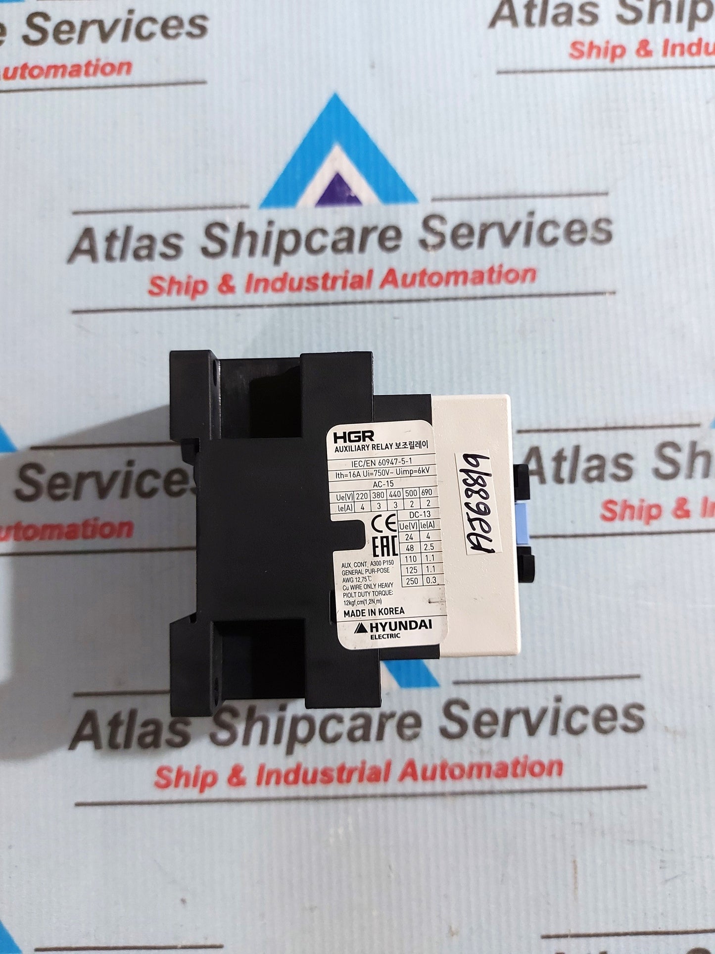 HYUNDAI HGR 22 AUXILIARY RELAY 16A 440V