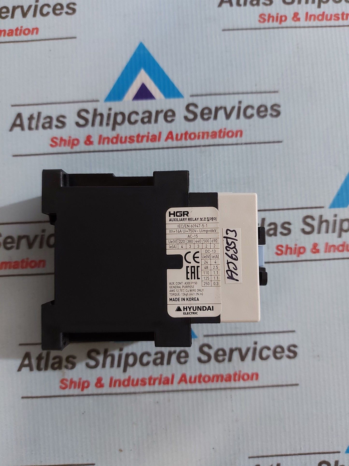 HYUNDAI HGR 22 AUXILIARY RELAY 16A 750V~