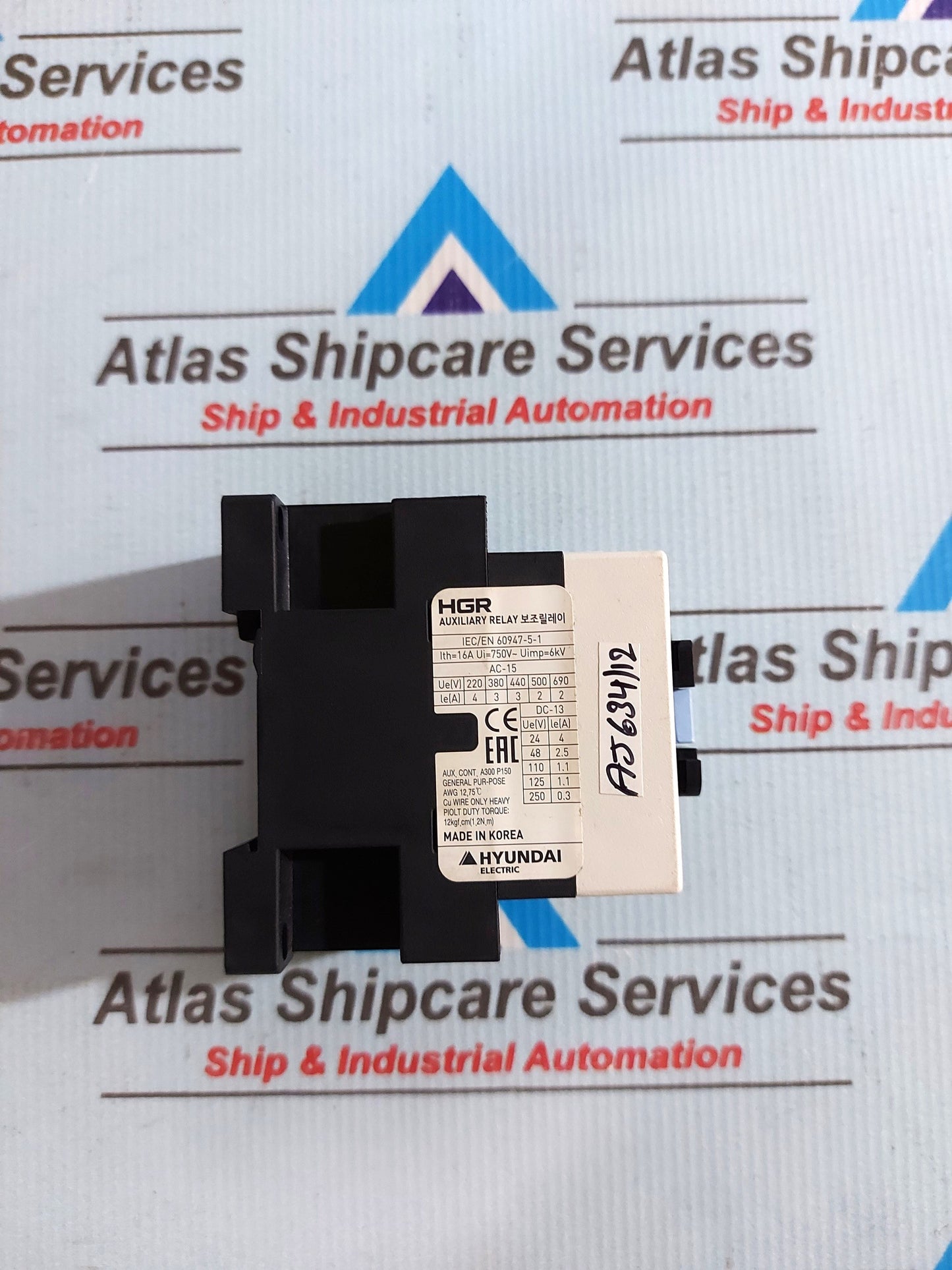 HYUNDAI HGR 31 AUXILIARY RELAY 16A 440V