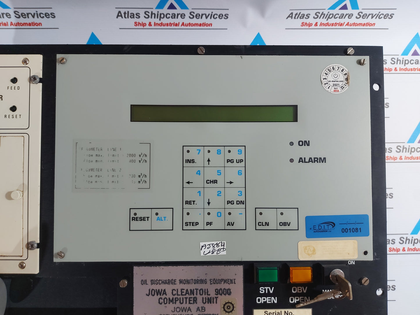 JOWA CLEANTOIL 9000 COMPUTER UNIT