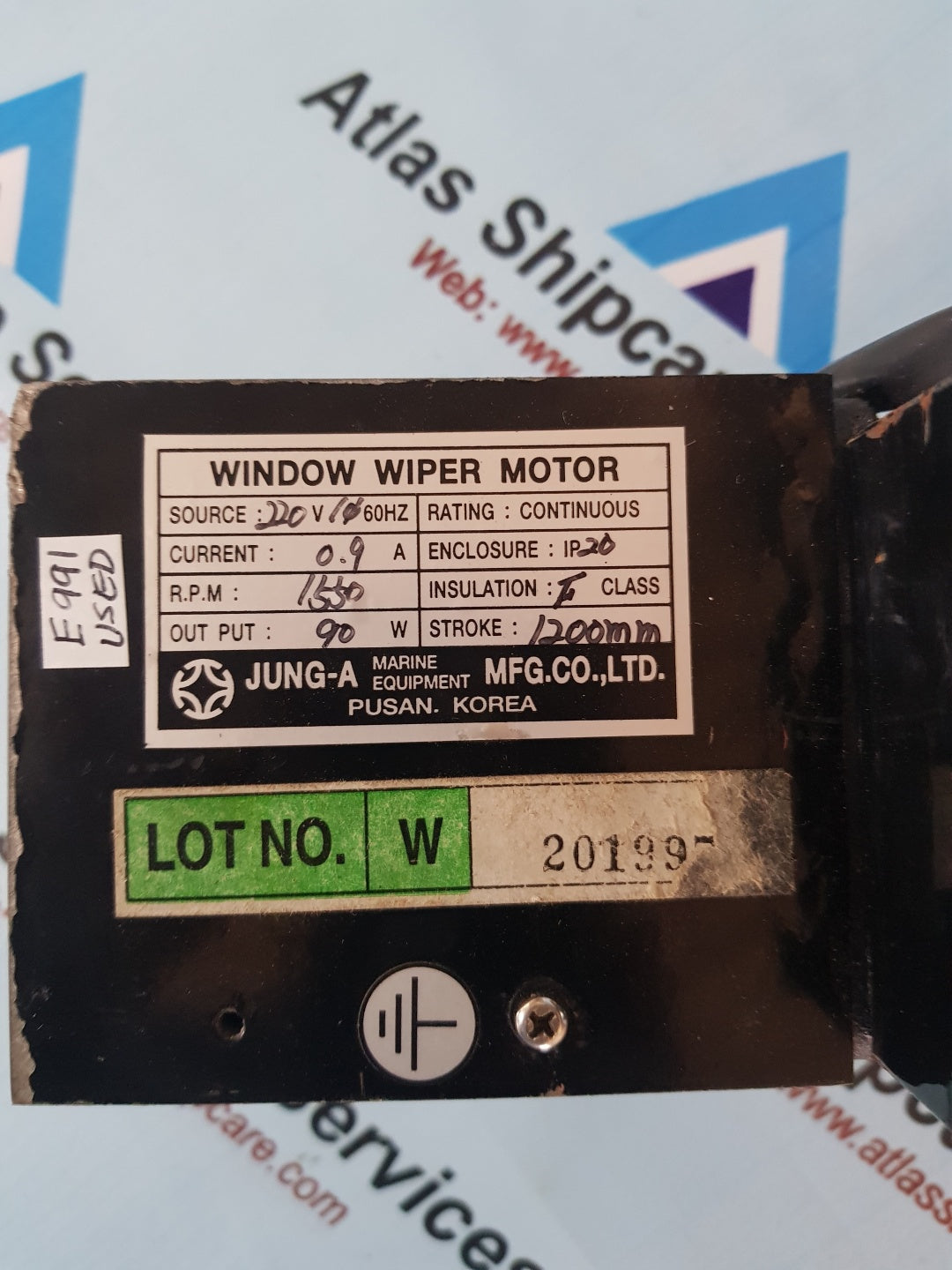 Jung-A Marine Window Wiper Motor 1200 mm
