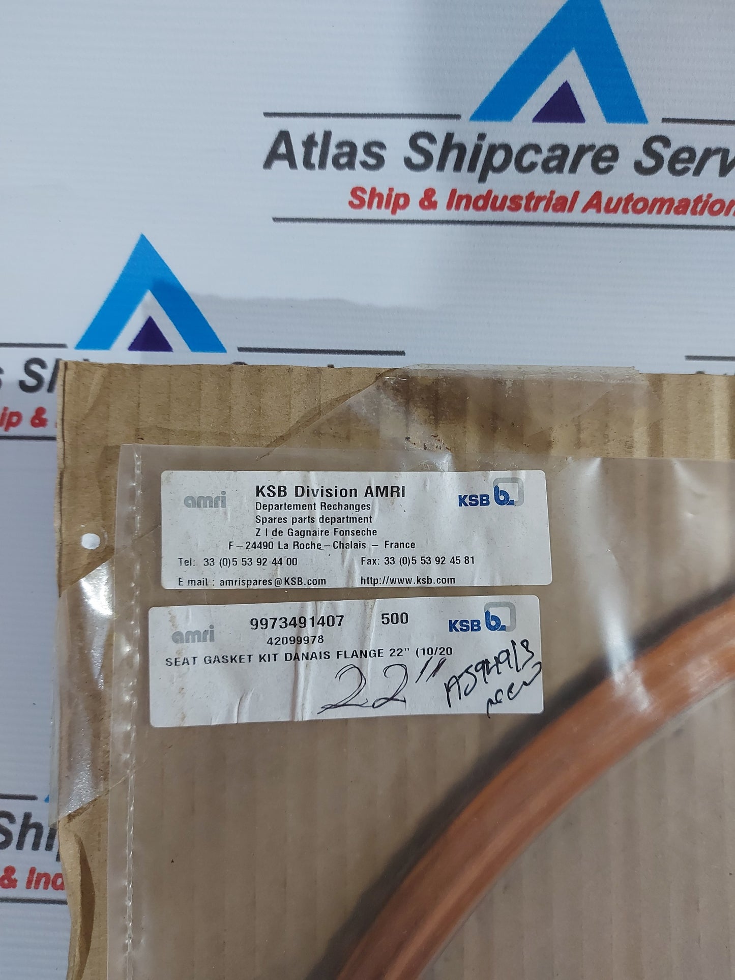 KSB AMRI 42099978 SEAT GASKET KIT DANAIS FLANGE 22" (10/20b)