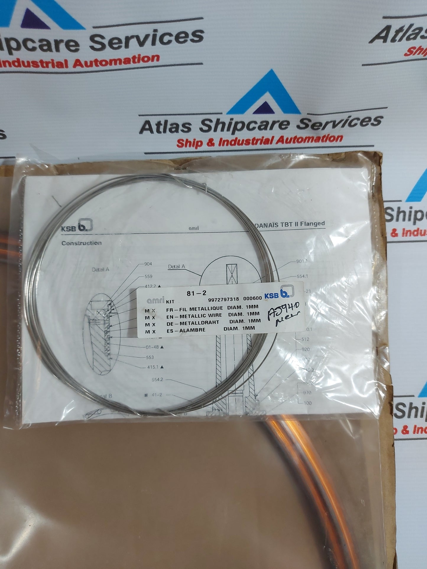 KSB AMRI 42099978 SEAT GASKET KIT DANAIS FLANGE 22" (10/20b)