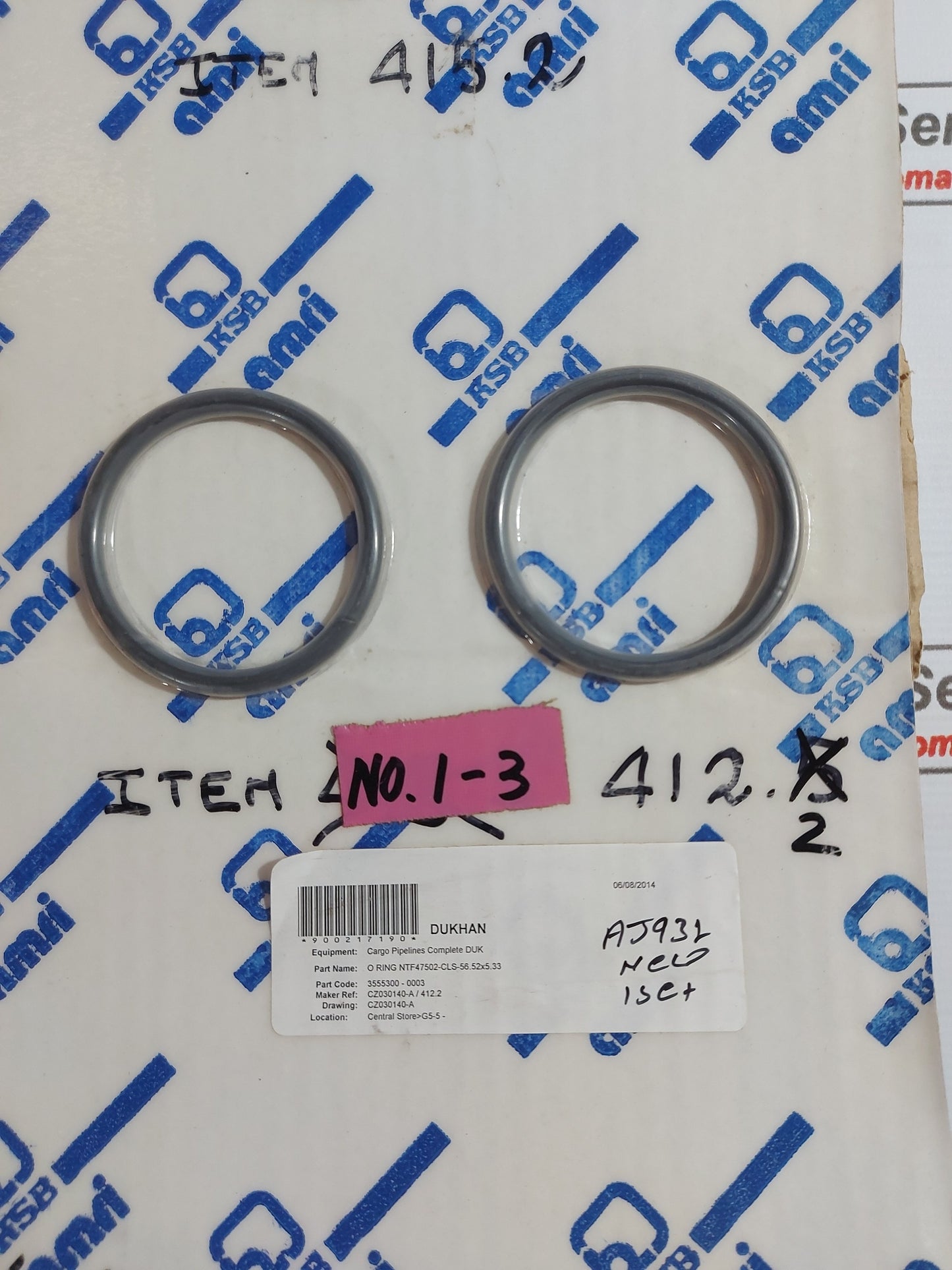 KSB AMRI SEALING PACKING 3555300-0001