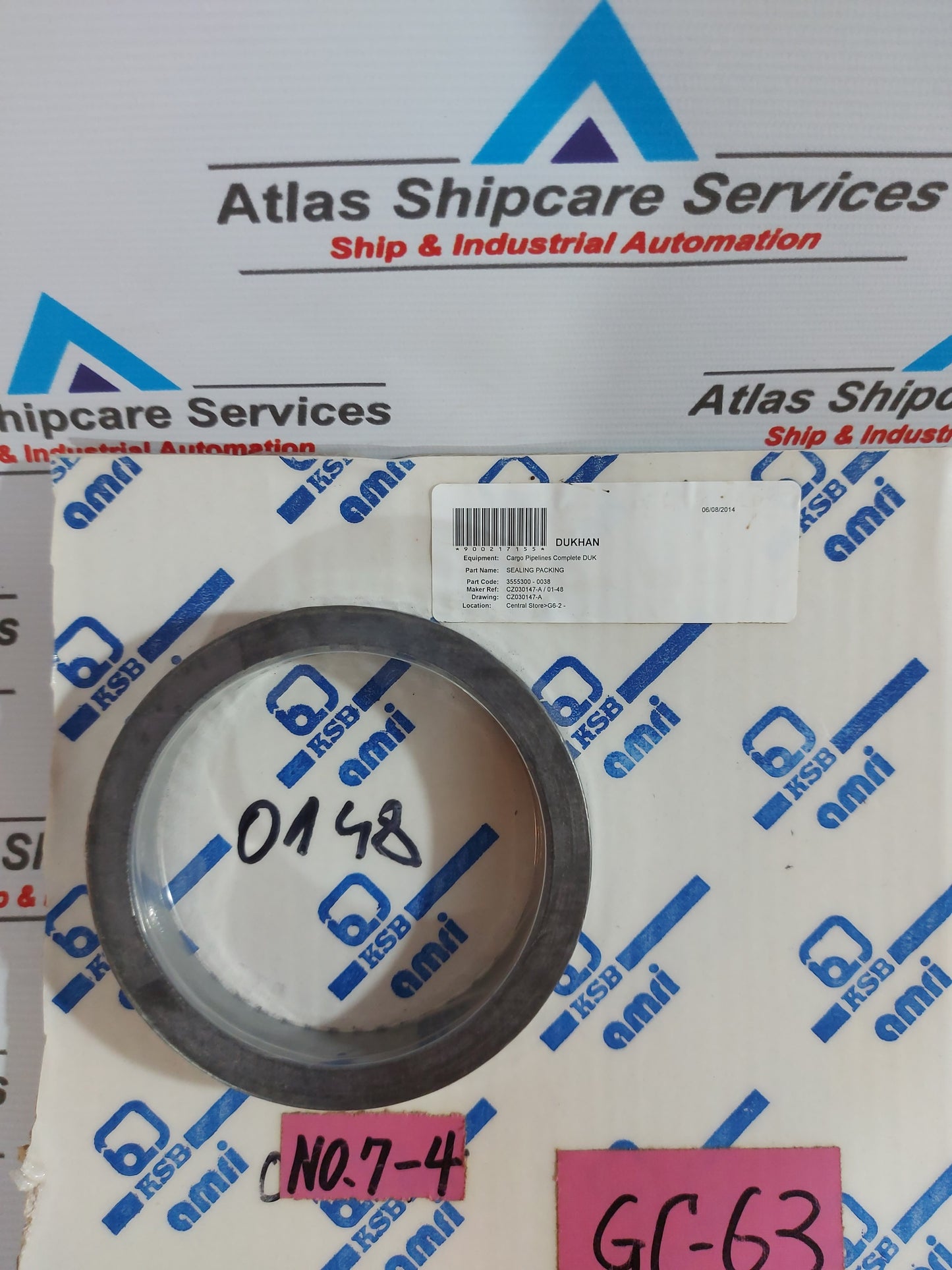 KSB AMRI SEALING PCKING 3555300-0038